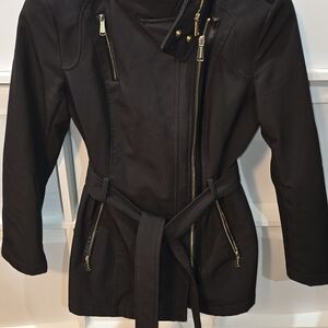 Women's Black Belted Jacket